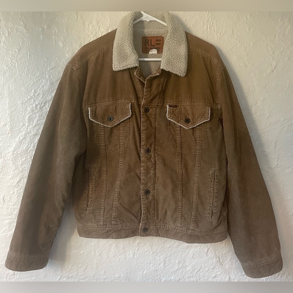 Polo Ralph Lauren Fleece-Lined Brown/Tan Corduroy Trucker Jacket